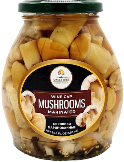 MUSHROOMS STROPHARIA WINE CAP MARINATED 12/580GR FAMILY TREE