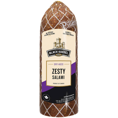SALAMI GYPSY ZESTY WIDE SHORT 1/2.2LB PILLERS BLACK KASSEL N719/90504