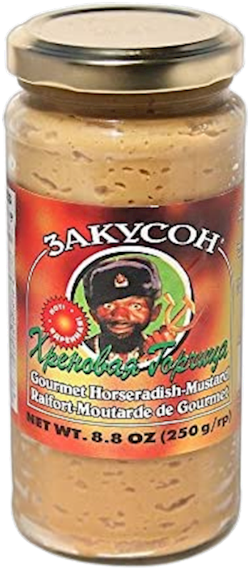 HORSERADISH MUSTARD GOURMET 12/250GR ZAKUSON