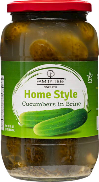 PICKLES IN BRINE HOME STYLE 12/946ML FAMILY TREE N64