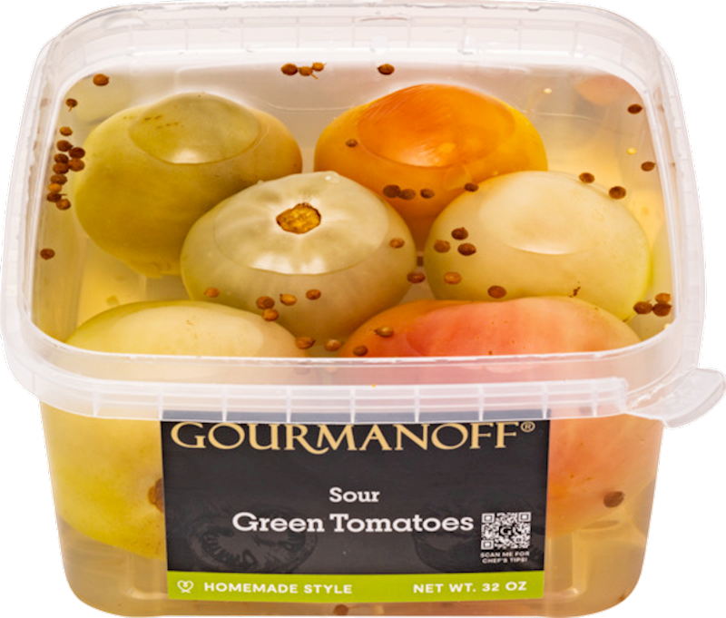 TOMATOES GREEN SOUR 8/32OZ GOURMANOFF