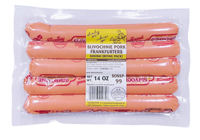 FRANKFURTERS PORK SOSISKI SLIVOCHNIE14OZ V/P N99/92075 99-SOSSP(20) BY PC