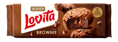 COOKIES BROWNIE W/COCOA LOVITA 21/152GR ROSHEN N6454