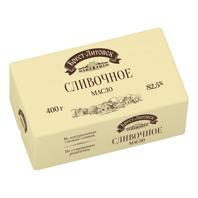 BUTTER SWEET 82.5% UNSALTED 10/400GR BREST LITOVSK N3479