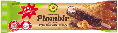 ICE CREAM STICK PLOMBIR W/ALMOND COATED COCOA 30/80ML SVALIA N3842/375642
