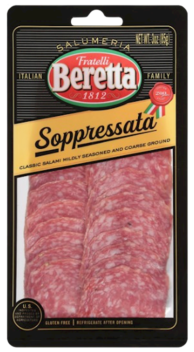 SOPPRESSATA  PRE-SLICED 12/85GR FRATELLI BERETTA
N131160/90810