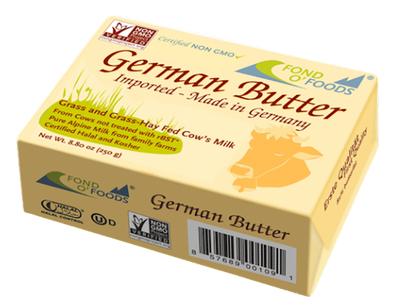 BUTTER GERMAN NON GMO 16/250GR FOND O' FOODS N109 GERMANY
