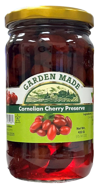 PRESERVES CORNELIAN CHERRY (KIZIL) 12/430GR GARDEN MADE N30