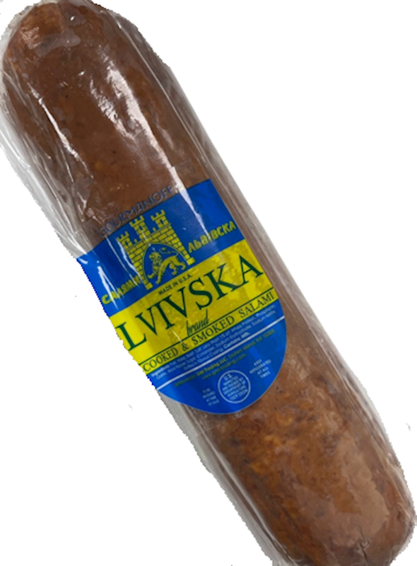 SALAMI LVIVSKA CHUB 1/1 LB GOURMANOFF N92526 209120