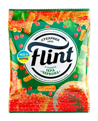 DRY BREAD WHEAT RYE W/RED CAVIAR FLAVOR 60/35GR FLINT N9339