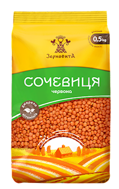 LENTILS RED 10/500GR ZERNOVYTA