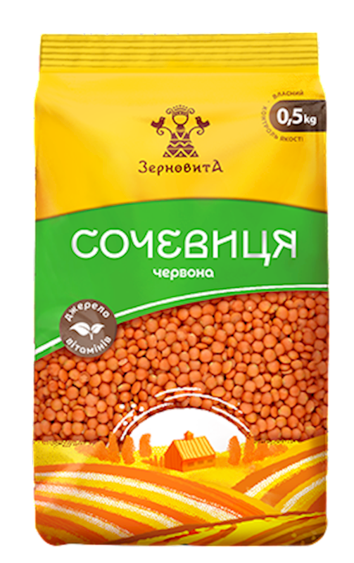LENTILS RED 10/500GR ZERNOVYTA
