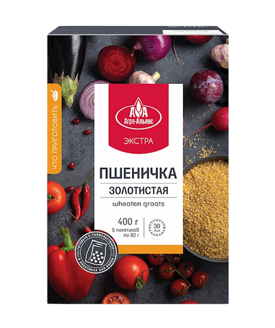 WHEAT GROATS 12/(5X80) AGRO-ALLIANCE EXTRA