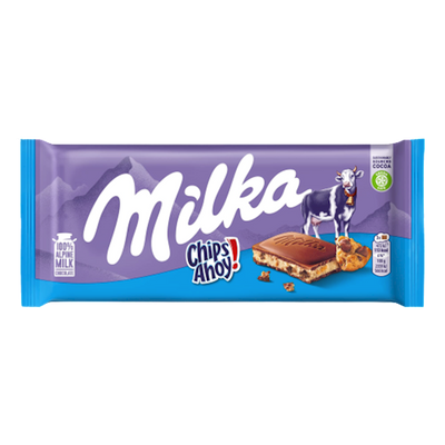 CHOCOLATE BAR MILK CHIPS AHOY 22/100GR MILKA  GERMANY N4046620/4047055