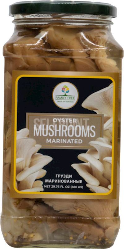 MUSHROOMS OYSTER MARINATED 12/880ML FAMILY TREE*
