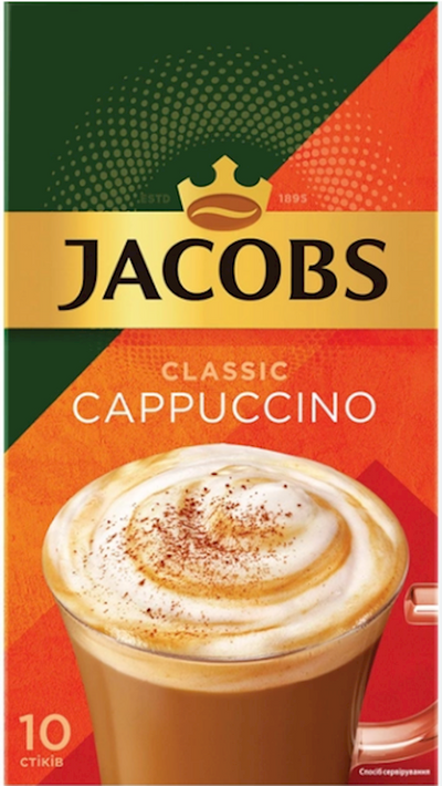 COFFEE STICKS INSTANT JACOBS 3IN1 CAPPUCCINO 10/(10X18.7GR) N291