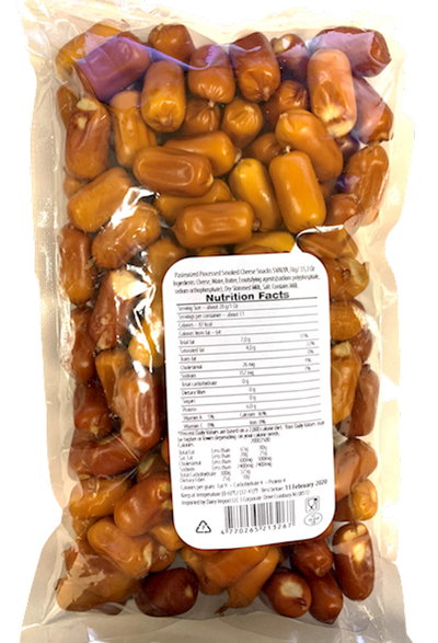 CHEESE BITE SIZED SMOKED ORIGINAL 4/2.2LB LITHUANIA  BY CS