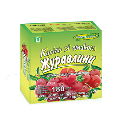 KISSEL W/CRANBERRY AND APPLE JUICE 28/180GR ZOLOTE ZERNO N446