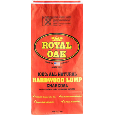 CHARCOAL NATURAL HARDWOOD ROYAL OAK 4/8LB