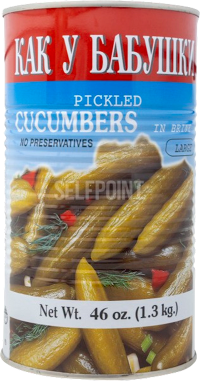 CUCUMBERS IN BRINE 7-9 6/1.3KG ISRAEL KOSHER BABUSHKA