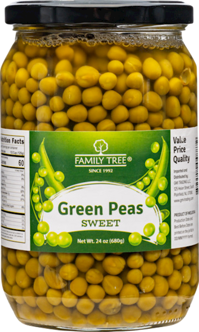 GREEN PEAS SWEET JAR 8/680GR FAMILY TREE N87