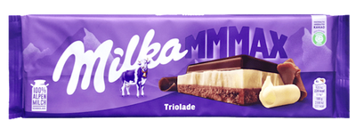 CHOCOLATE BAR MMMAX MILK TRIOLADE 15/280GR MILKA  AUSTRIA N4042602