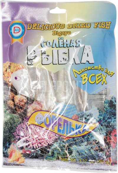 DRY FISH BIGEYE (FOREL'KA) VACUUM PACKED 10/90GR  AV DELICIOUS N AV108(6)