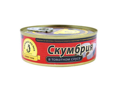 MACKEREL IN TOMATO SAUCE E/O 24/240GR BRIVAIS VILNIS