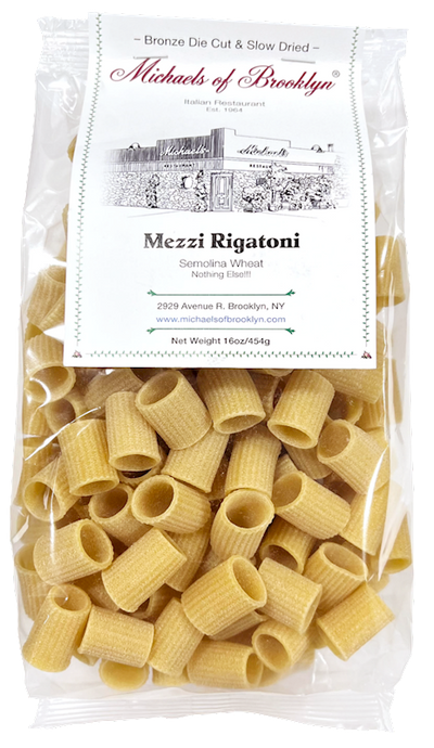 PASTA MEZZI RIGATONI 12/16OZ MICHAELS OF BROOKLYN N5001