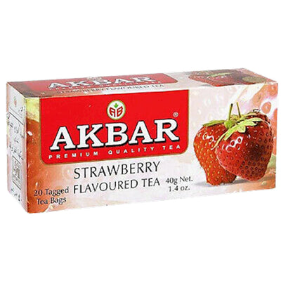 TEA  AKBAR HERBAL W/STRAWBERRY 24/(20X2GR) SRI-LANKA