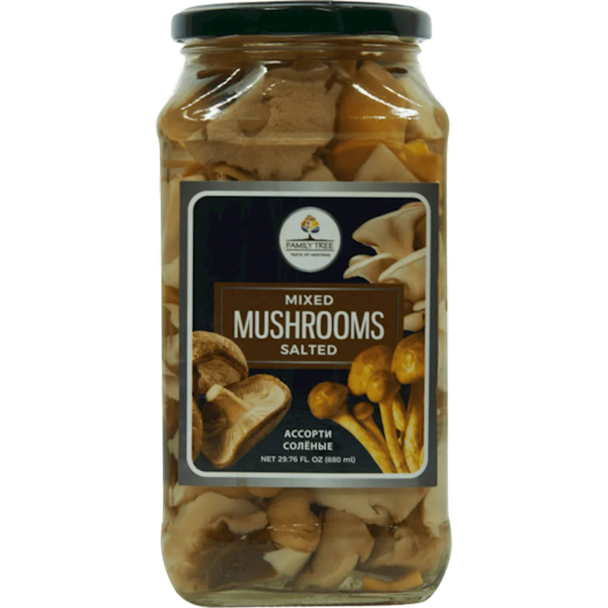 MUSHROOMS MIX SALTED 12/880ML FAMILY TREE