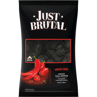CHIPS POTATO W/SWEET THAI PEPPER FLAVOR 15/85GR JUST BRUTAL