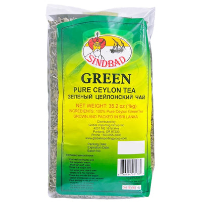 TEA SINDBAD GREEN PURE CEYLON 10/1KG SRI LANKA NTESD09