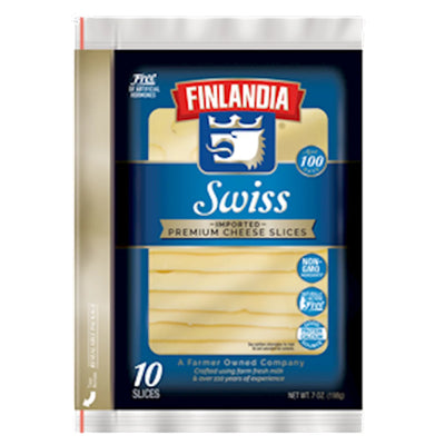 CHEESE SWISS SLICED 12/199GR FINLANDIA  N50107