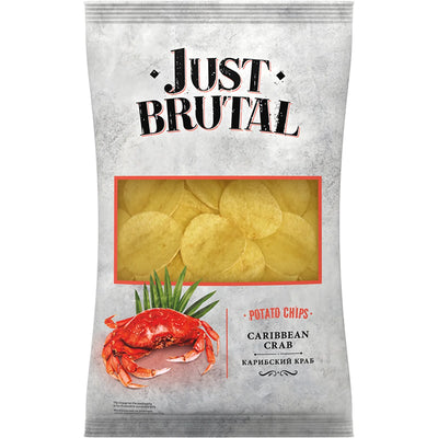 CHIPS POTATO W/CARIBBEAN CRAB FLAVOR 15/85GR JUST BRUTAL