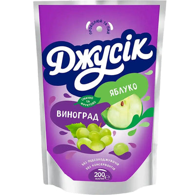 JUICE DRINK APPLE&GRAPE 10/0.2L JUICIK UKRAINE N414