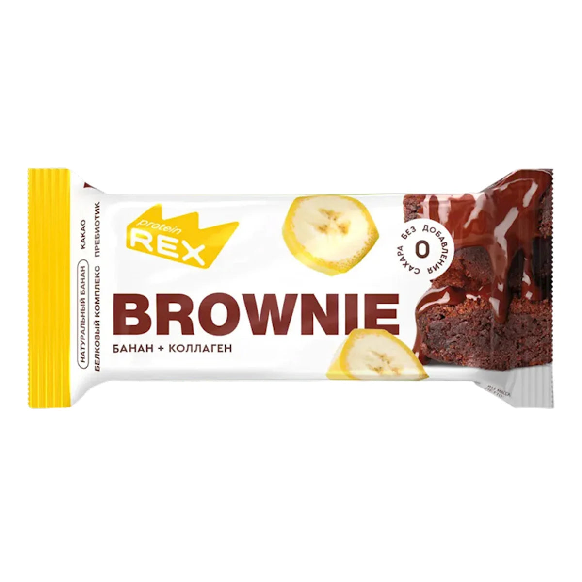 CAKE PROTEIN BANANA BROWNIE W/COLLAGEN 12/50GR PROTEIN REX
