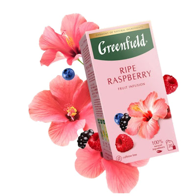 TEA RIPE RASPBERRY 8/(20*2GR) GREENFIELD 1789-08-EC