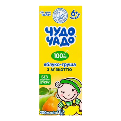 JUICE APPLE&PEAR W/PULP 18/0.2L CHUDO CHADO