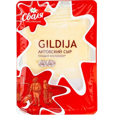 CHEESE GILDIJA SLICED 45% 18/150GR SVALIA  LITHUANIA SV123