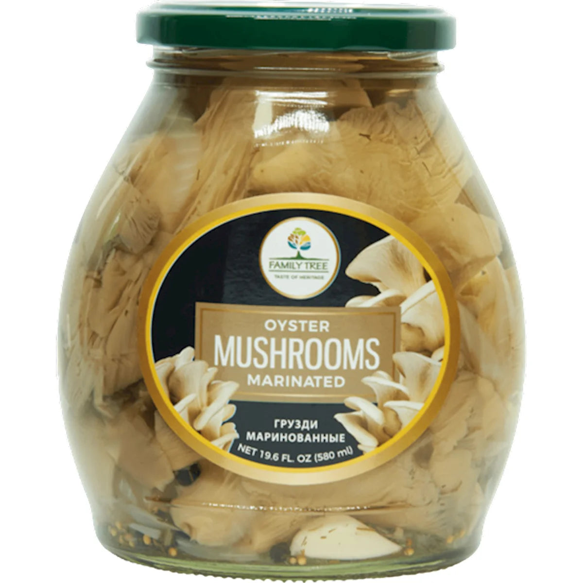 MUSHROOMS OYSTER MARINATED 12/580ML FAMILY TREE