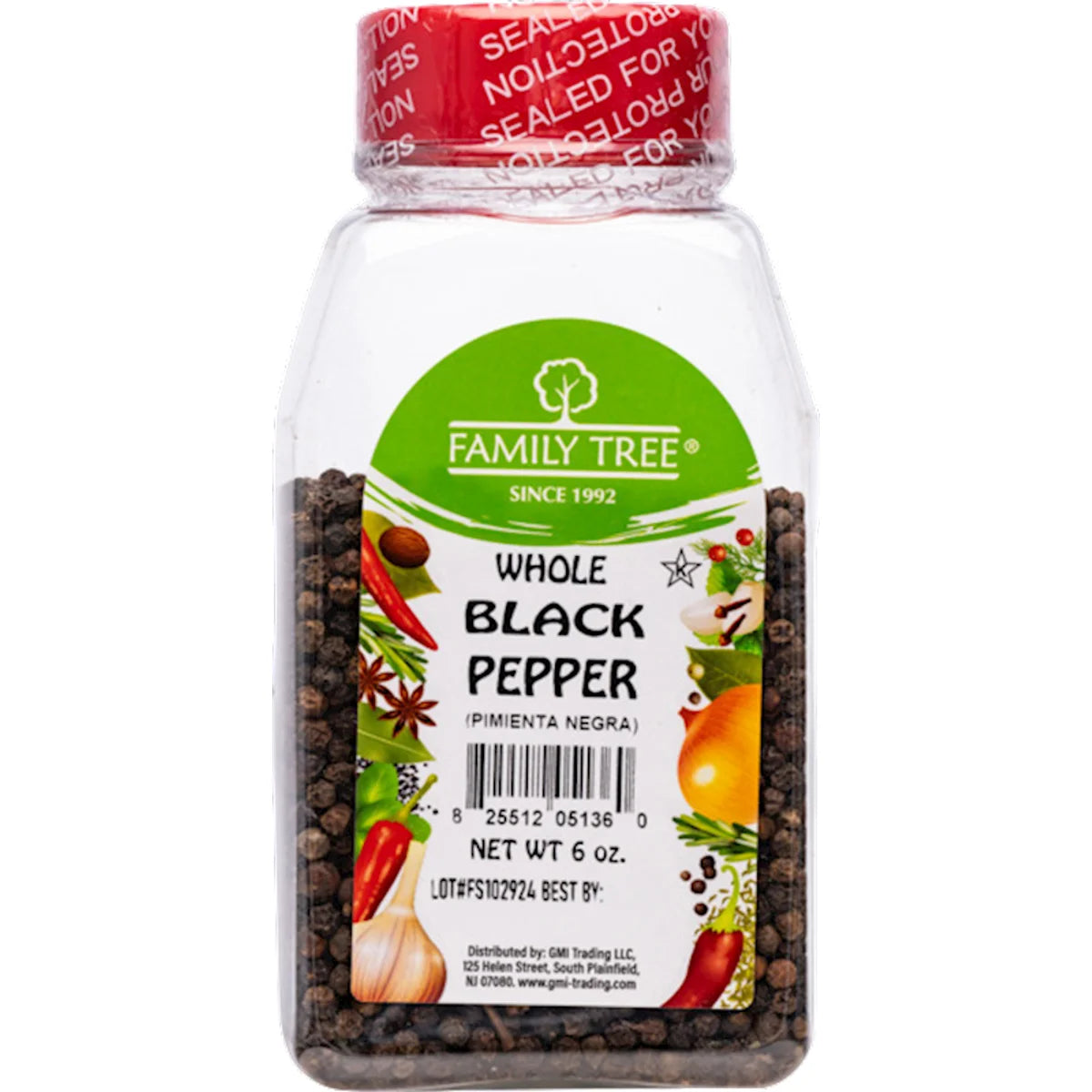 PEPPER BLACK WHOLE 12/6OZ FAMILY TREE