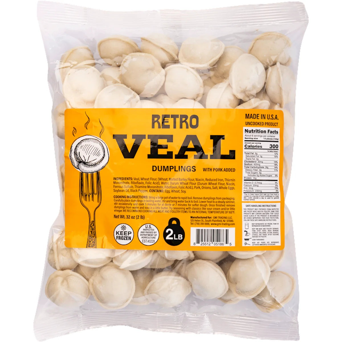 DUMPLINGS W/VEAL 12/2LB RETRO RPV02