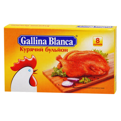 BROTH CUBES W/CHICKEN FLAVOR 24/(8*10GR) GALINA BLANCA UKRAINE