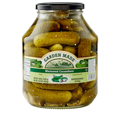 PICKLES KOSHER DILL MARINATED 6/58 OZ GARDEN MADE BULGARIA N33131