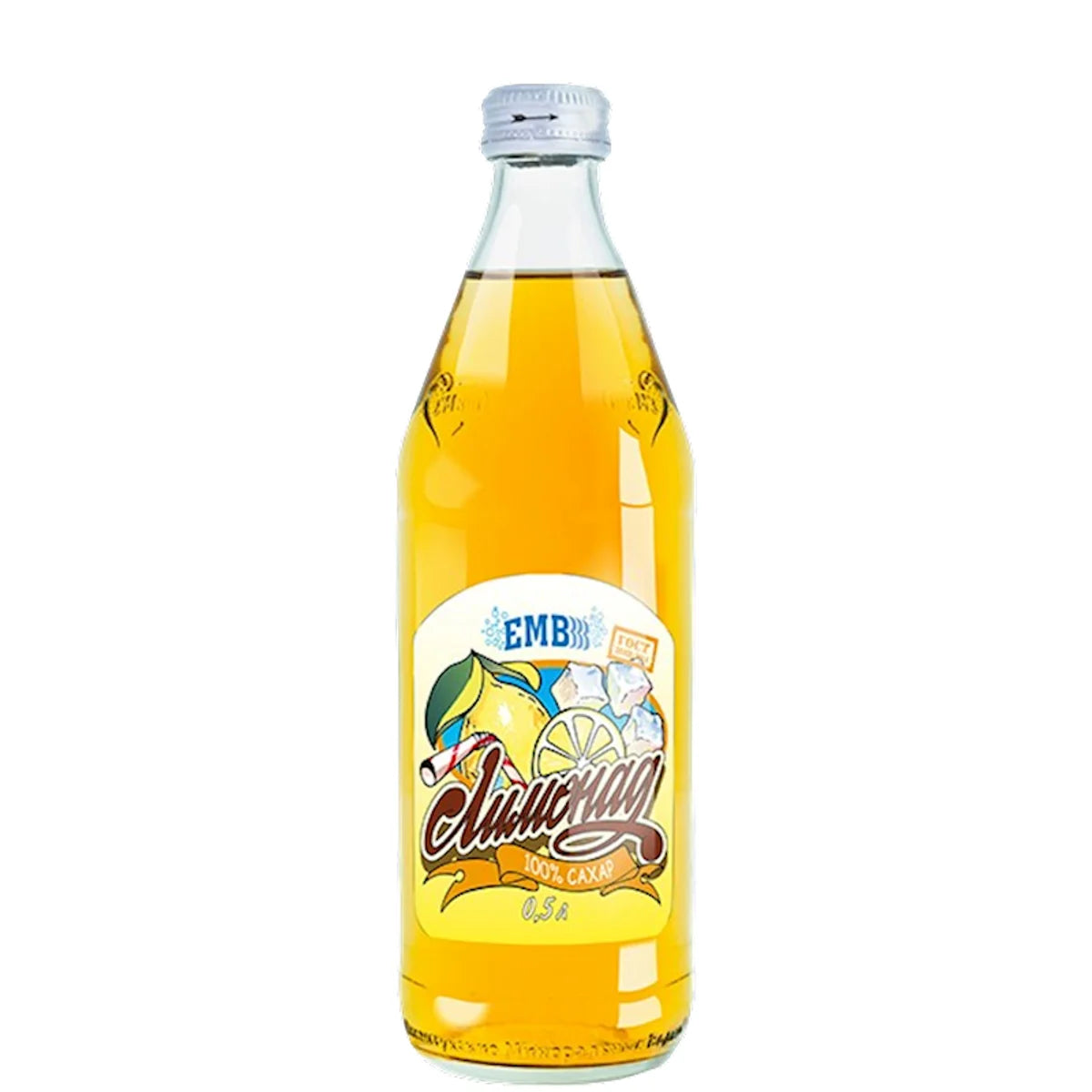 SOFT DRINK LEMONADE ELITE GLASS 12/0.5L EMB RUSSIA N1063