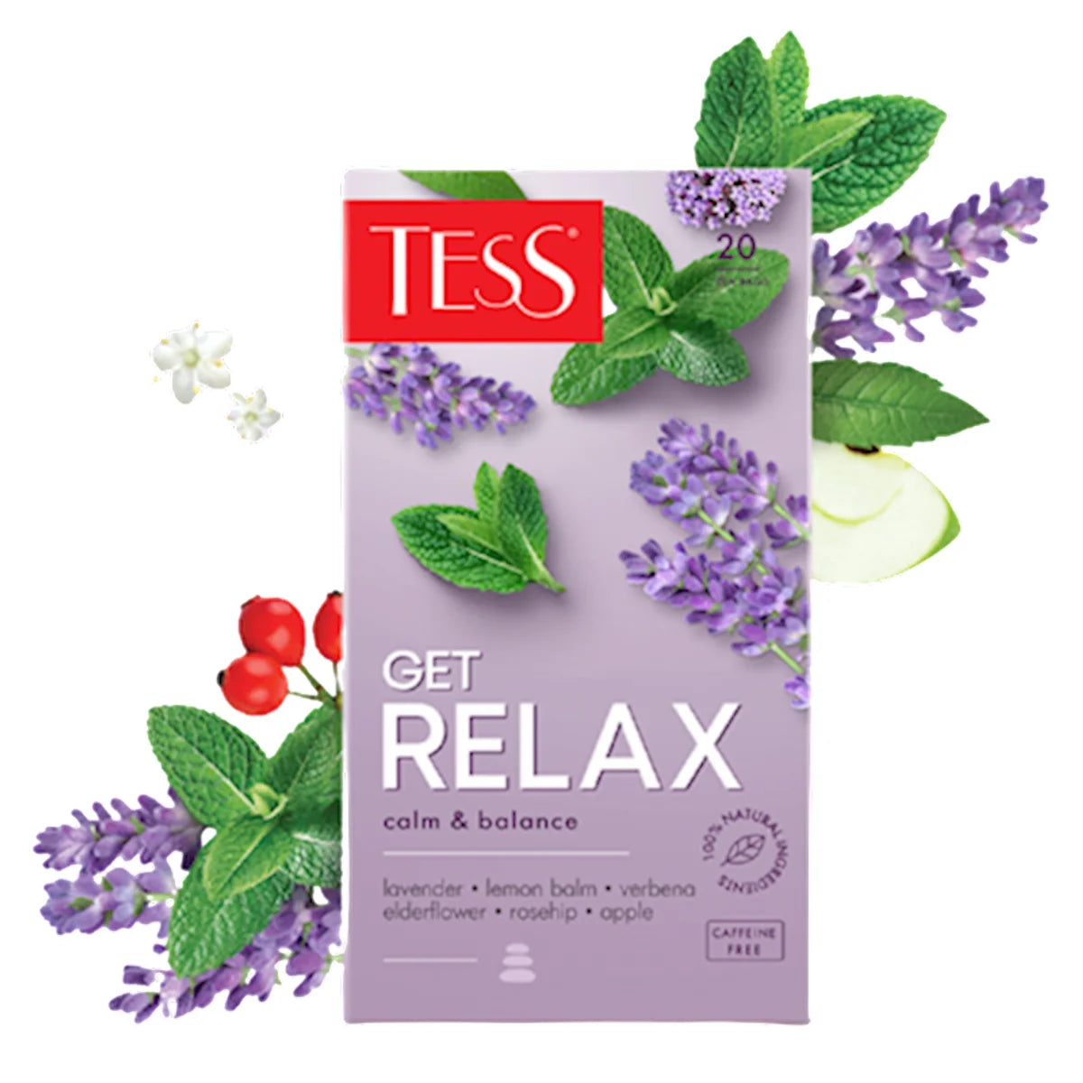 TEA GET RELAX HERBAL 12/(20X1.5GR) TESS 1672-12