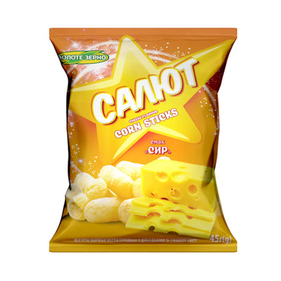 CORN STICKS SALUTE W/CHEESE 30/45GR ZOLOTE ZERNO N165