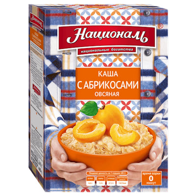 KASHA OATMEAL W/APRICOTS 12/(6X40GR) NATSIONAL N62