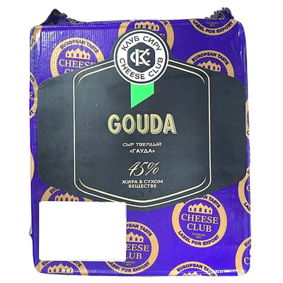 CHEESE GOUDA 45% LOAF 1/5.5 LB CHEESE CLUB UKRAINE